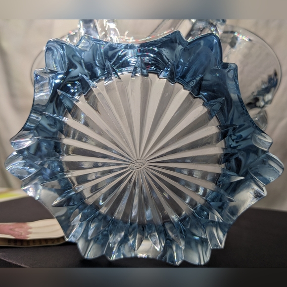 Fenton Vintage Glass Basket, Pastel Blue, By Robert Oliver Sr. W/ Label And Tag - Picture 6 of 11